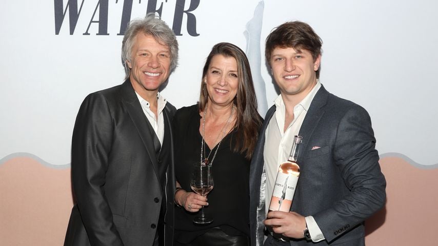 Jon Bon Jovi mit seiner Frau Dorothea und ihrem Sohn Jesse, März 2019