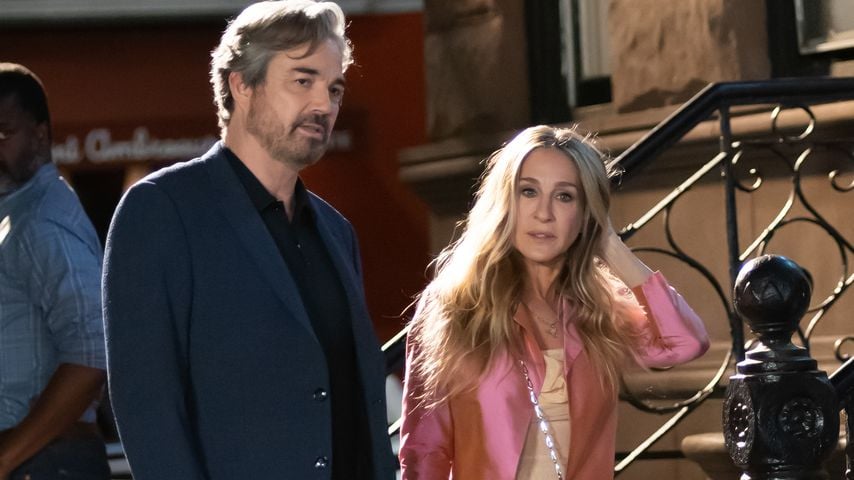 Jon Tenney und Sarah Jessica Parker am Set von "And Just Like That"