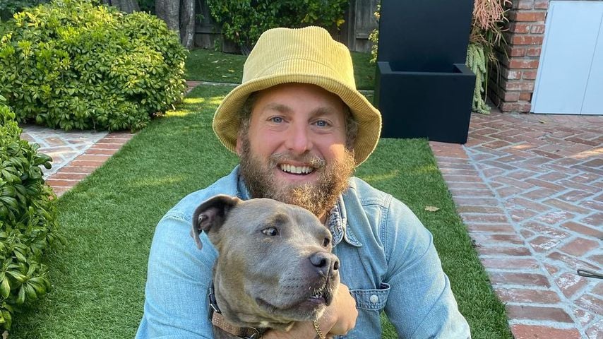 Jonah Hill mit seinem Hund
