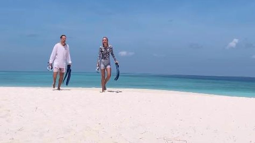 Jonas Jay und Lisa Mantler auf den Malediven im April 2023