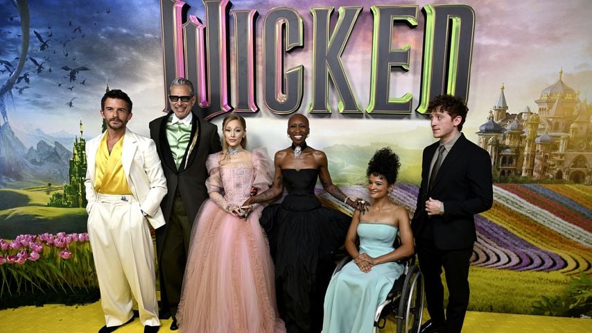 Jonathan Bailey, Jeff Goldblum, Ariana Grande, Cynthia Erivo, Marissa Bode und Ethan Slater, 2024