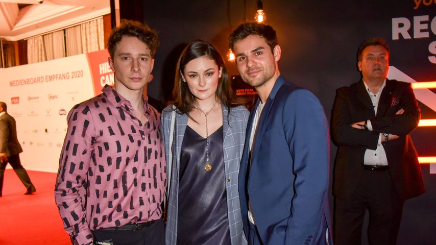 Jonathan Berlin, Lea van Acken und Lucas Reiber im Februar 2020