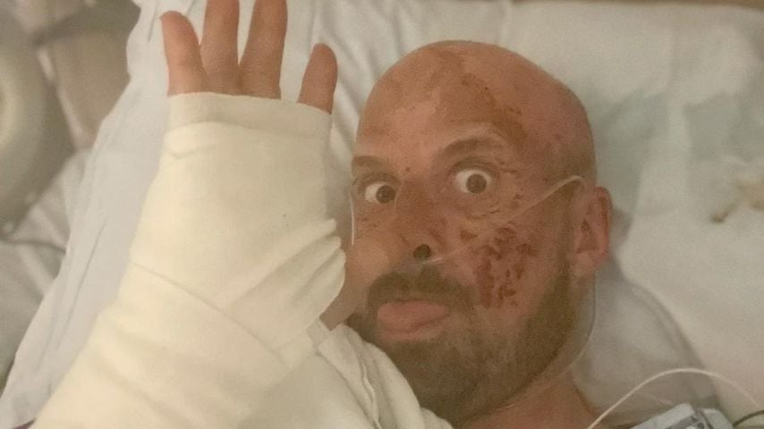 Jonathan Goodwin in seinem Krankenbett