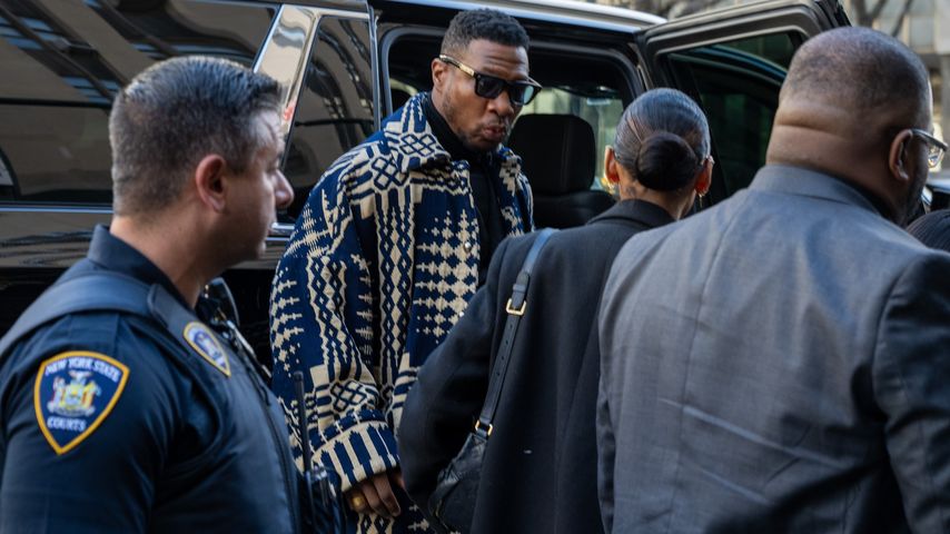 Jonathan Majors vor dem Manhattan Criminal Court, April 2024