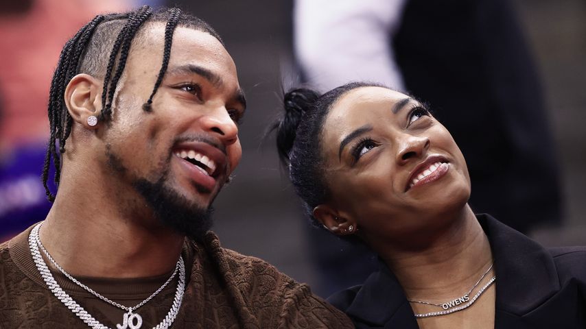 Jonathan Owens und Simone Biles im Januar 2024
