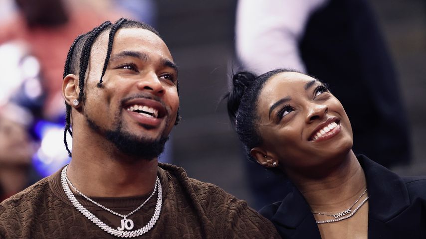 Jonathan Owens und Simone Biles im Januar 2024