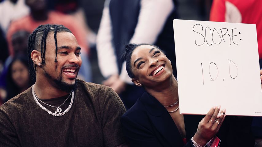 Jonathan Owens und Simone Biles im Januar 2024