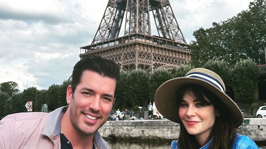 Jonathan Scott und Zooey Deschanel im August 2023 in Paris