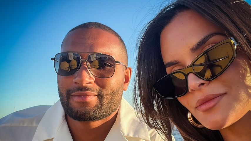 Jonathan Tah und seine Ehefrau Luisa, Juli 2024