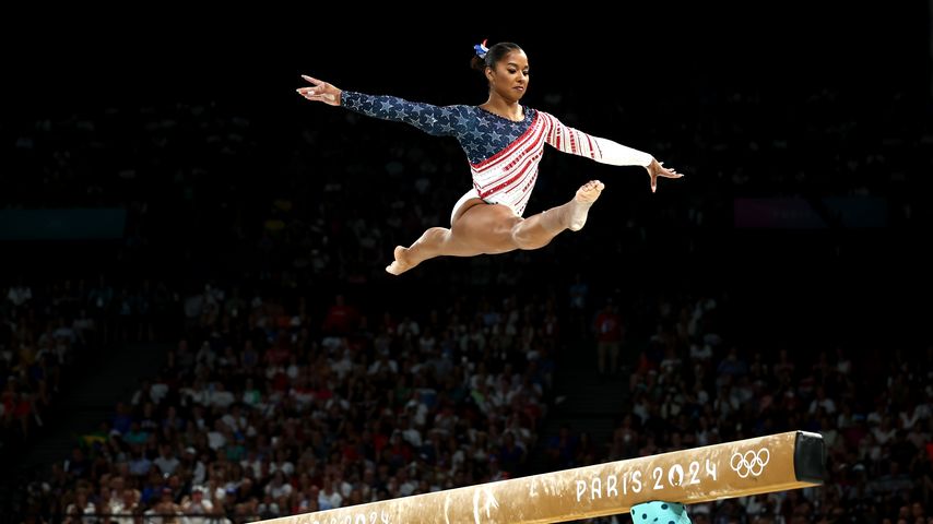 Jordan Chiles auf dem Schwebebalken bei Olympia 2024