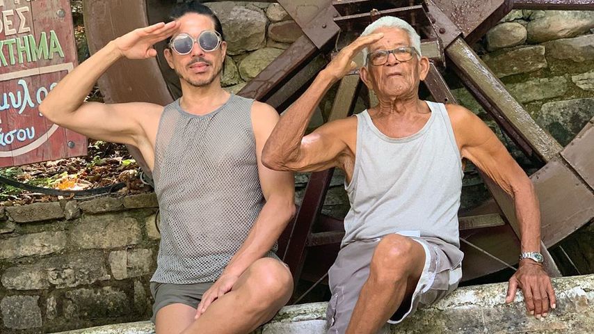 Jorge Gonzalez mit seinem Papa Gudelio in Griechenland 2019