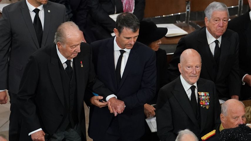 Juan Carlos bei der Beerdigung der Queen