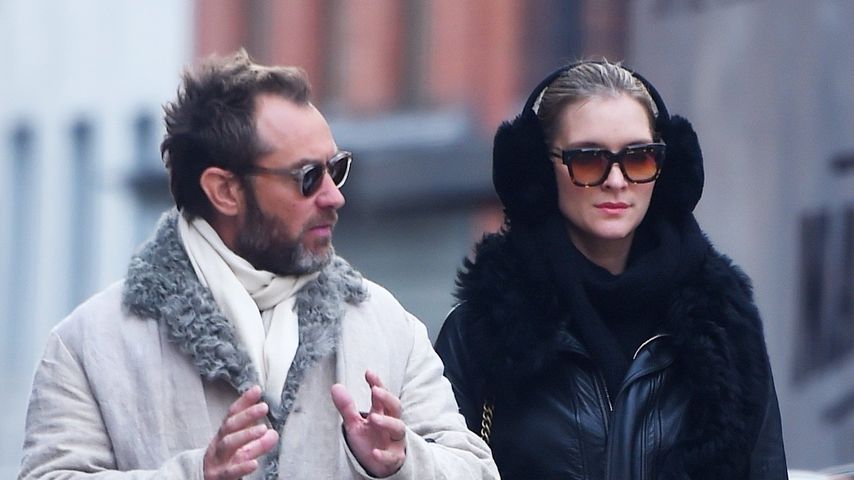 So stylisch sind Jude Law & Phillipa im kalten NYC unterwegs
