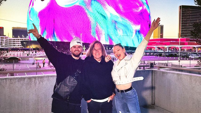 Jürgen Drews mit seiner Tochter Joelina und deren Freund Adrian in Las Vegas