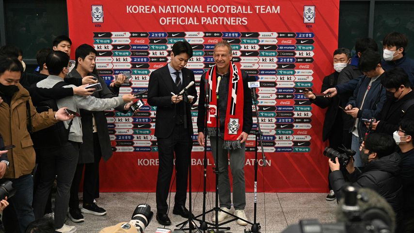 Jürgen Klinsmann bei seiner Vorstellung in Südkorea
