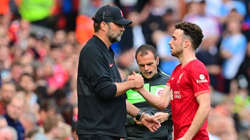 Jürgen Klopp und Diogo Jota im September 2021