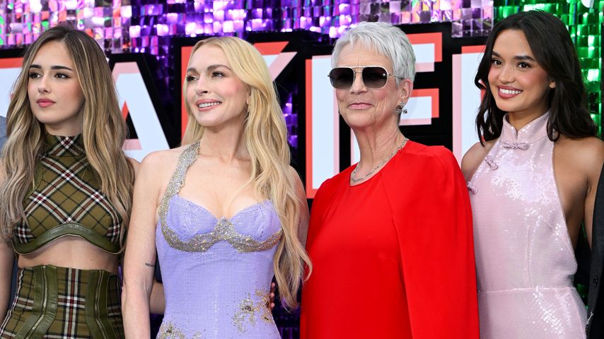 Julia Butters, Lindsay Lohan, Jamie Lee Curtis und Sophia Hammons, Cast von "Freakier Friday"