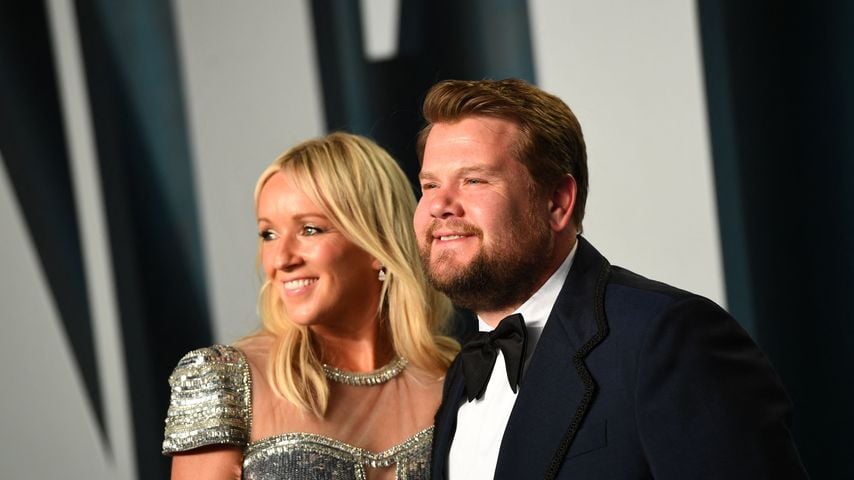 Julia Carey and James Corden im Jahr 2022 bei der Oscar Party