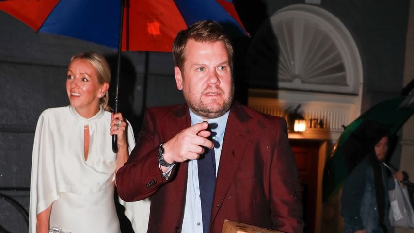 Julia Carey und James Corden im April 2023 in New York City