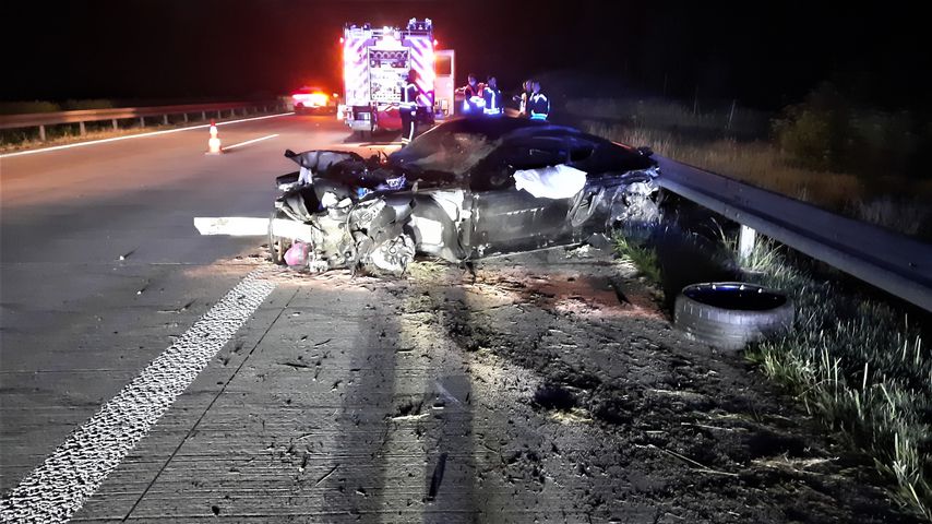 Julia Jasmin Rühles Auto nach ihrem Unfall