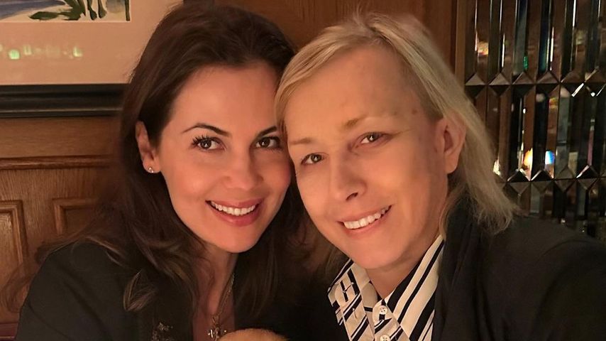 Julia Lemigova mit Martina Navratilova