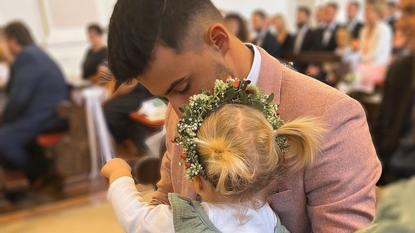 Julia Prokopys Freund mit ihrer Tochter Lina