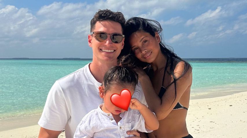 Julian Draxler und Sethanie Taing mit ihrem Sohn