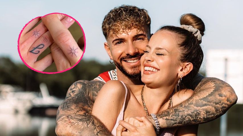 Julian Evangelos und Stephi haben jetzt ein Partnertattoo