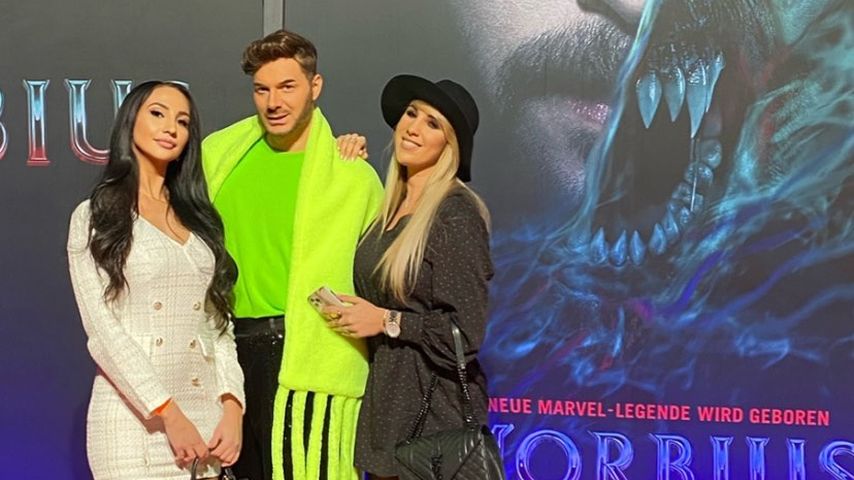Juliane Rohlmann, Sam Dylan und Annemarie Eilfeld beim "Morbius"-Screening in Berlin