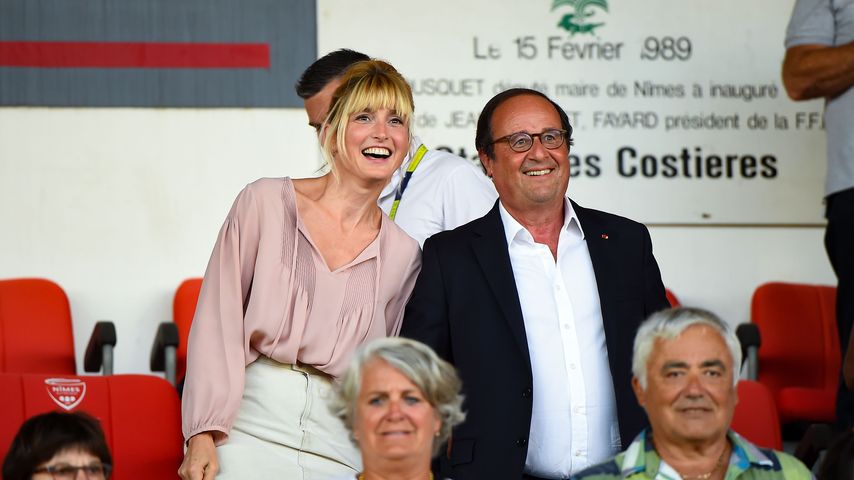 Julie Gayet und François Hollande bei einem Fußballspiel in Frankreich, August 2019