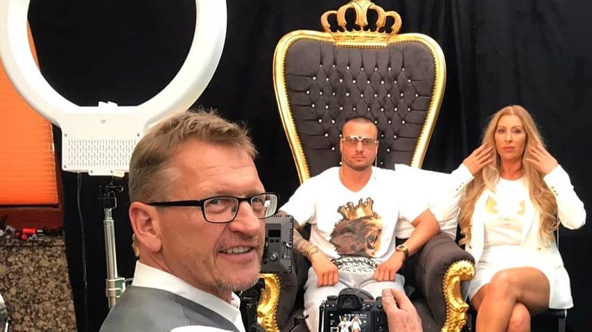 Juri Reetz beim Fototermin mit Eric Sindermann und Sarina Kolibal
