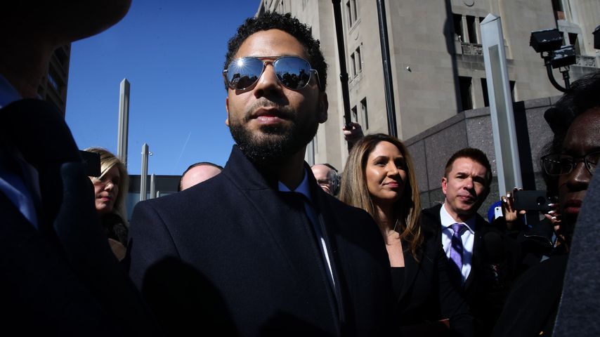 Jussie Smollett verlässt das Gerichtsgebäude in Chicago im März 2019