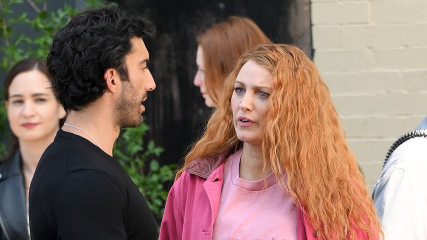 Justin Baldoni und Blake Lively am Filmset von "It Ends With Us" im Mai 2023