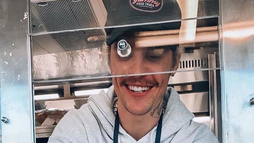 Justin Bieber in einem Food-Truck im Januar 2020