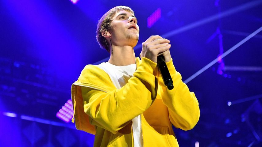 Justin Bieber auf einer Bühne in L.A. im Dezember 2016