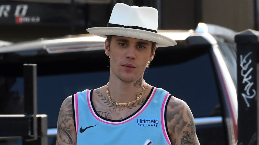 Justin Bieber bei einem Videodreh in Miami, Februar 2020