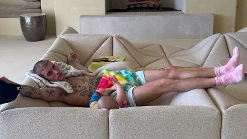 Justin Bieber und sein Sohn Jack im April 2025