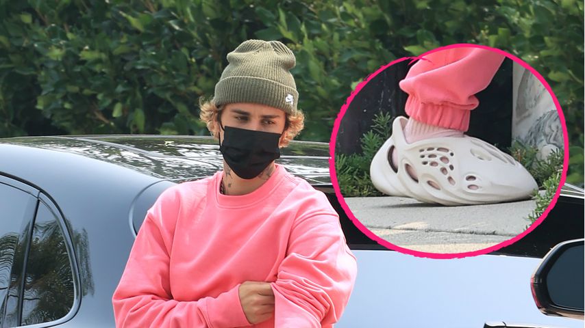 Skurriler Bieber-Look! Was sind denn das für Schuhe, Justin?