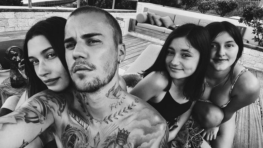 Selten: Justin Bieber postet Foto mit Hailey und Schwestern