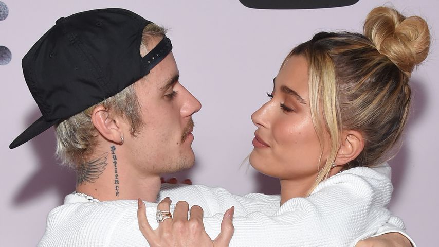 Justin und Hailey Bieber bei der Premiere von "Justin Bieber: Seasons" im Januar 2020