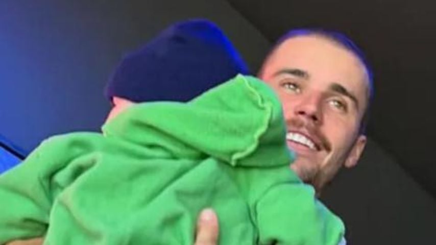 Musiker Justin Bieber und sein Sohn Jack