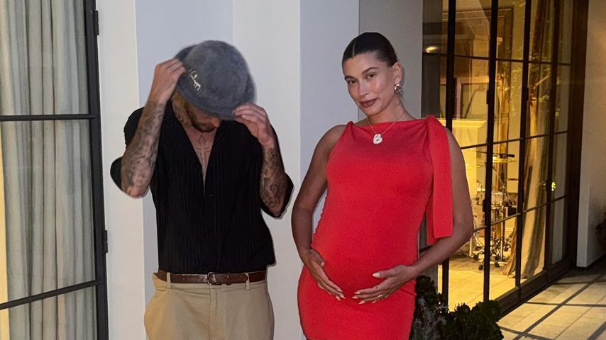 Endspurt: Hailey Bieber präsentiert ihren großen Babybauch