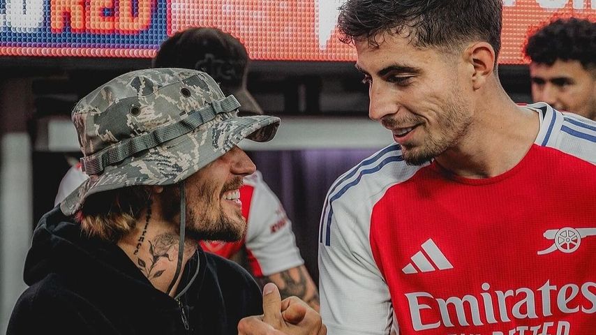 Bei Fußballspiel: Justin Bieber trifft EM-Star Kai Havertz!
