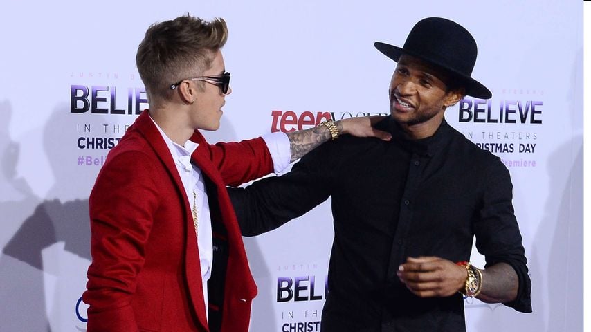 Justin Bieber und Usher im Jahr 2013