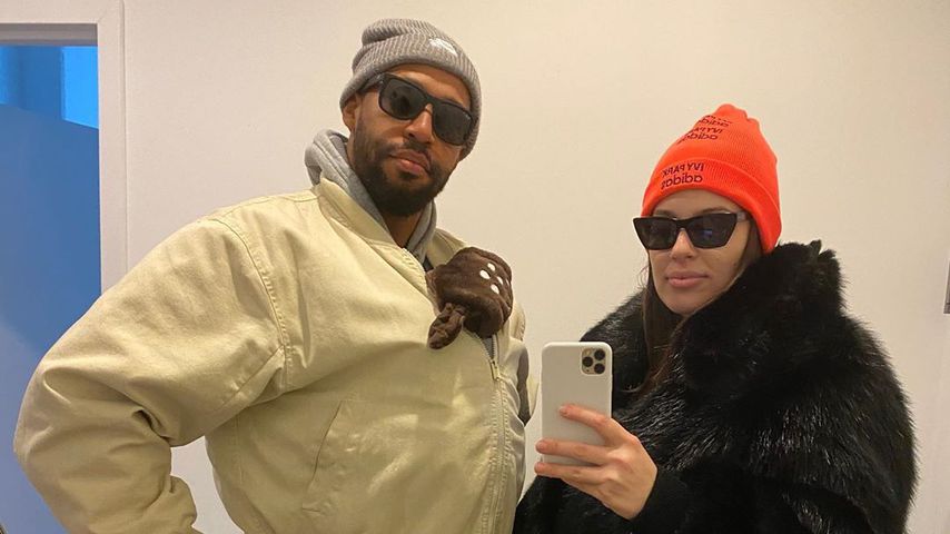 Justin Ervin, Baby Isaac und Ashley Graham im Februar 2020