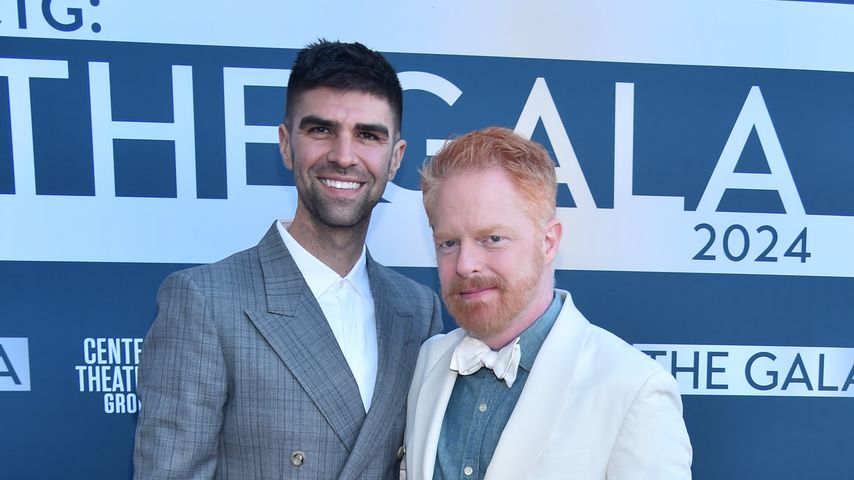 Justin Mikita mit seinem Mann Jesse Tyler Ferguson, April 2024