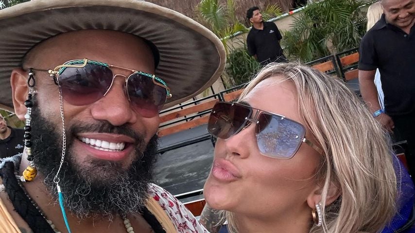 Justin Sutherland mit seiner Freundin Serena Lange im Januar 2024