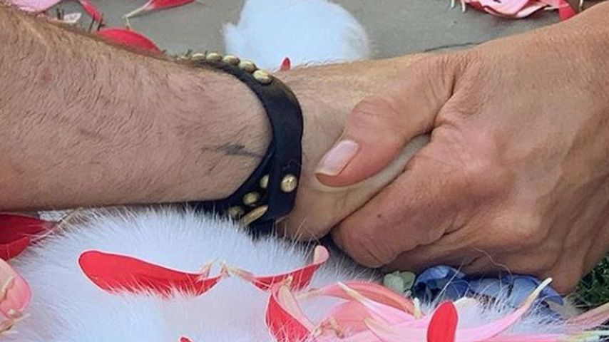 Justin Theroux und Jennifer Aniston mit ihrem verstorbenen Hund