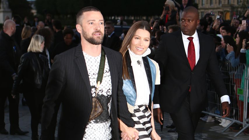 Justin Timberlake und Jessica Biel bei der Pariser Fashion Week 2019