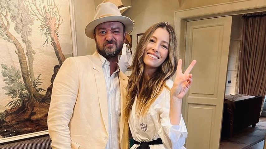 Justin Timberlake mit seiner Frau Jessica Biel